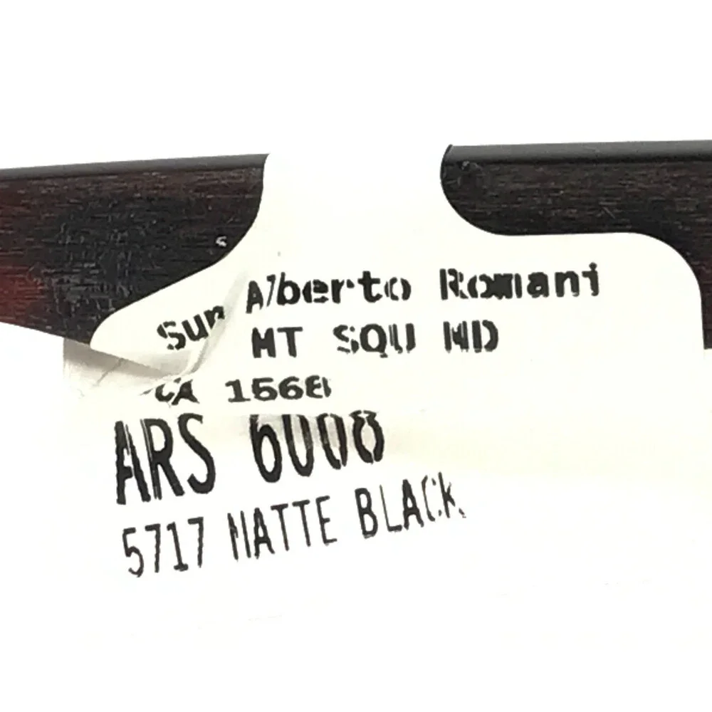 Alberto Romani Sunglasses ARS6008 MT BK Matte Black Brown Woodgrain Gray Lenses